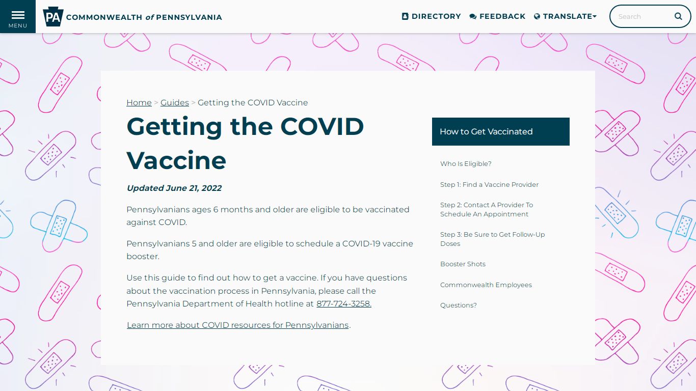 Getting the COVID Vaccine | PA.GOV